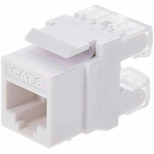 Monoprice Short Body Cat6 Keystone Jack Network Connector - White (Part 15695)