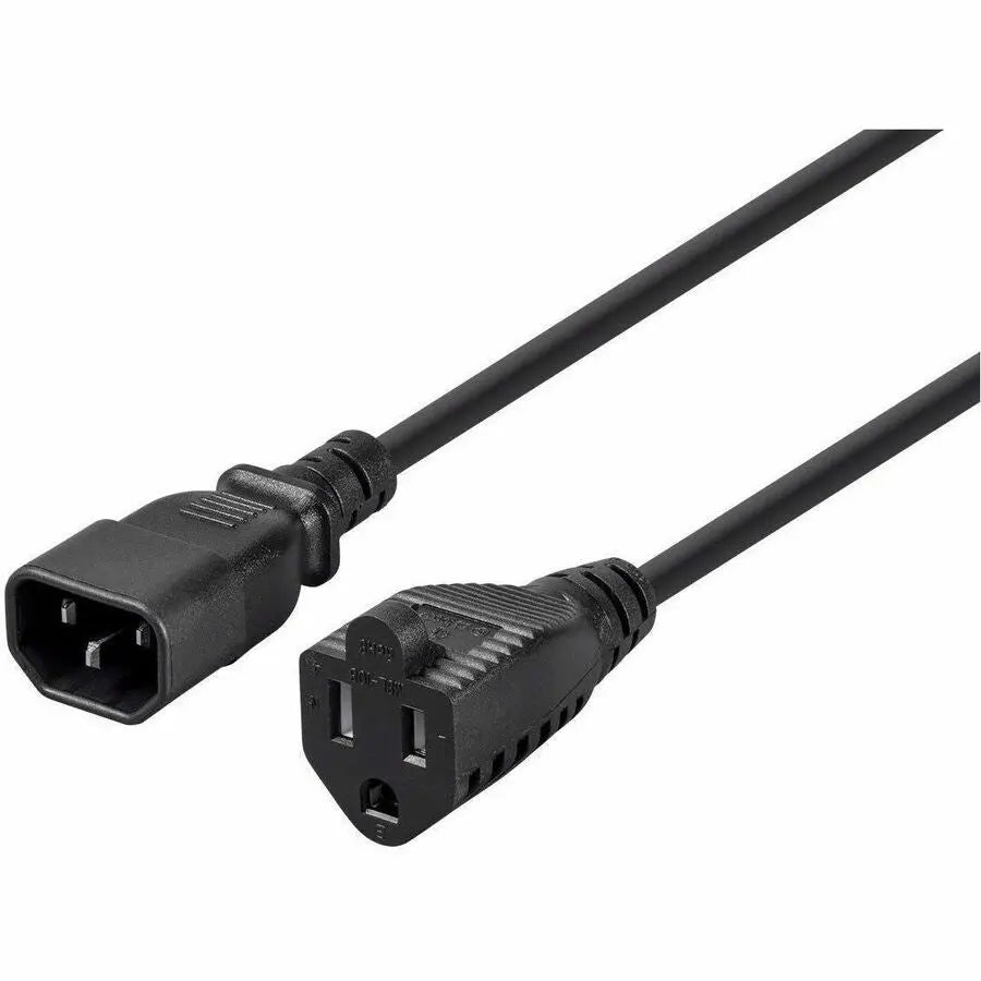 Monoprice Standard Power Cord 1 ft with IEC 60320 C14 to NEMA 5-15R Connector