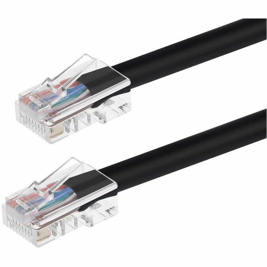 Monoprice Zeroboot Category 5e Ethernet Cable – 25 ft, Black, Gold-Plated RJ-45 Connectors