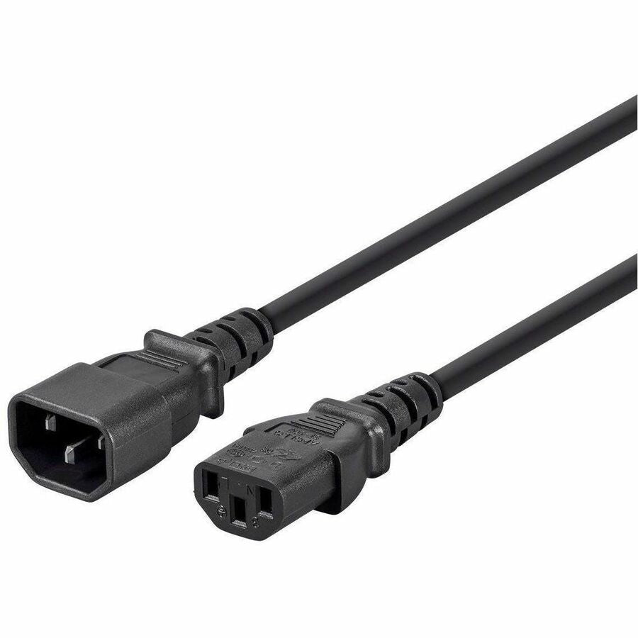Monoprice Power Extension Cord 6 ft IEC C14 to C13, Black, 125V, 18 gauge