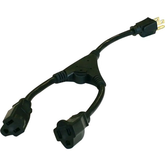 Monoprice Power Extension Cord 5308 – 16 AWG NEMA 5-15 Power Splitter for Indoor Use
