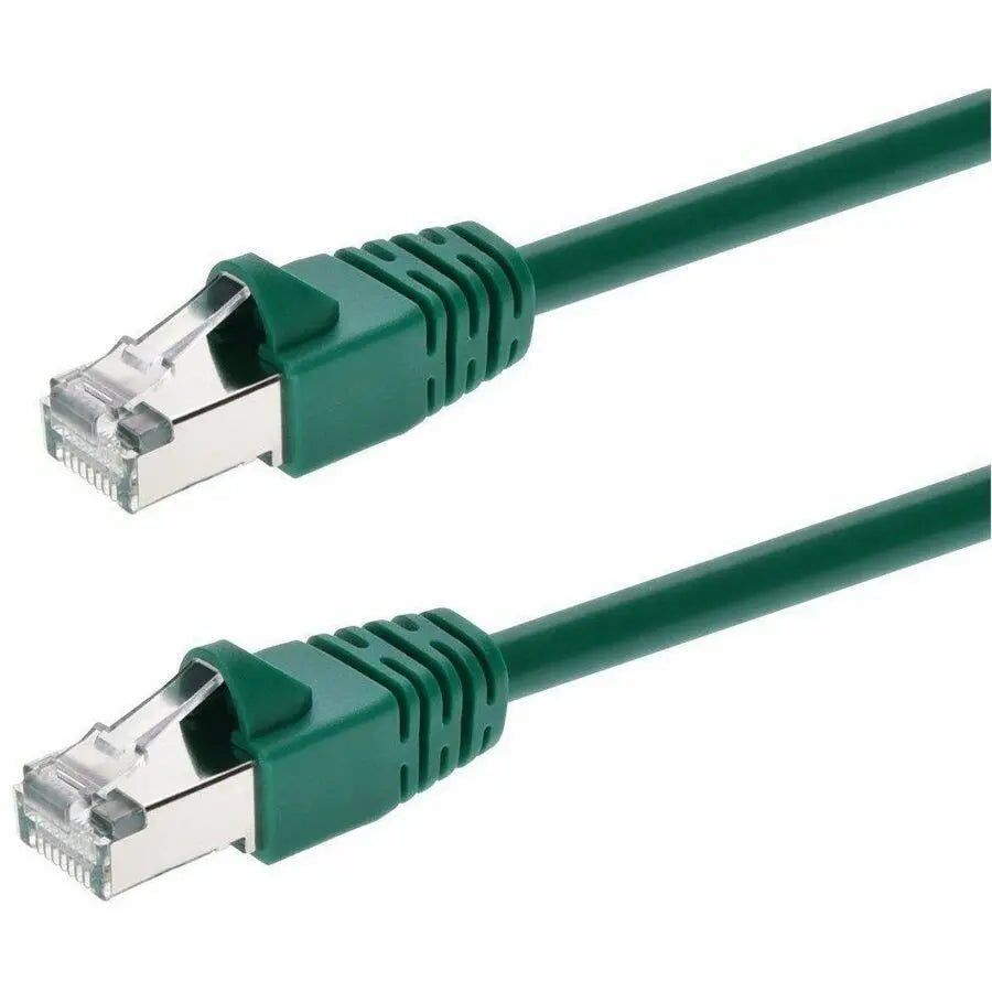 Monoprice Patch STP Category 6a Network Cable – 50 ft Green Ethernet Cable for Data Centers
