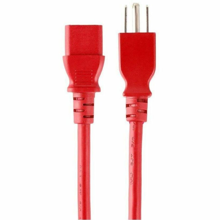 Monoprice Standard Power Cord with NEMA 5-15P to IEC 60320 C13 - 3 ft, Red