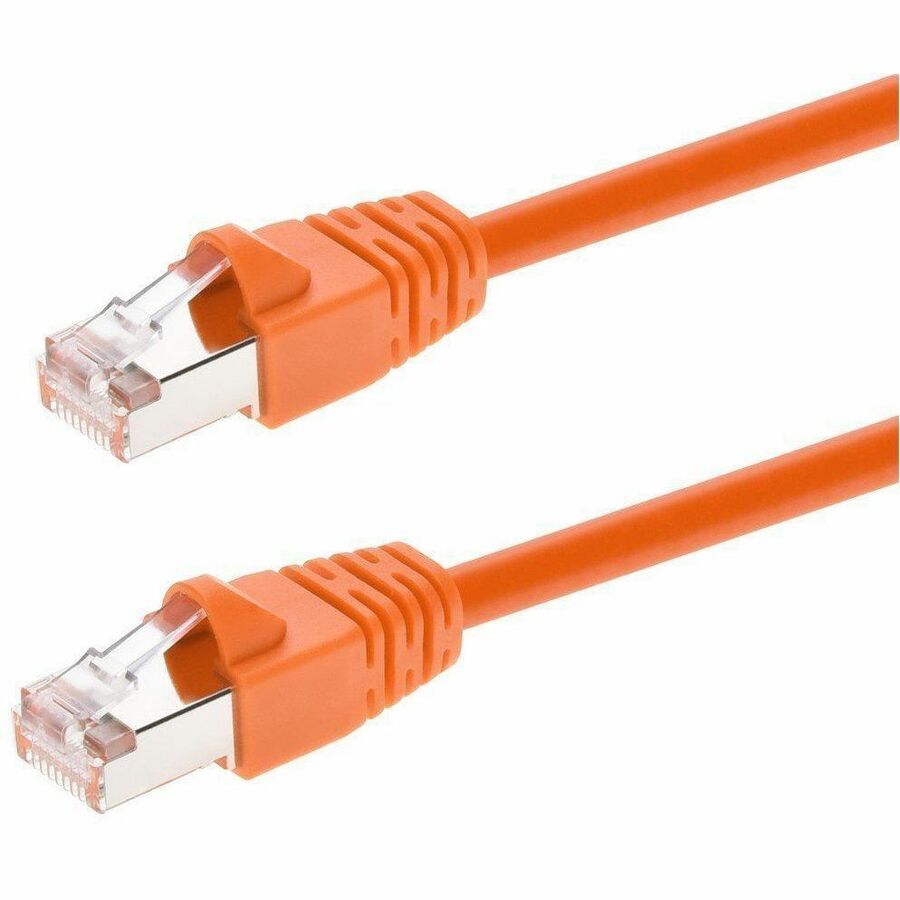 Monoprice Patch STP Category 6a Network Cable - 50 ft Orange Ethernet Cable for Data Centers and 3D Printing