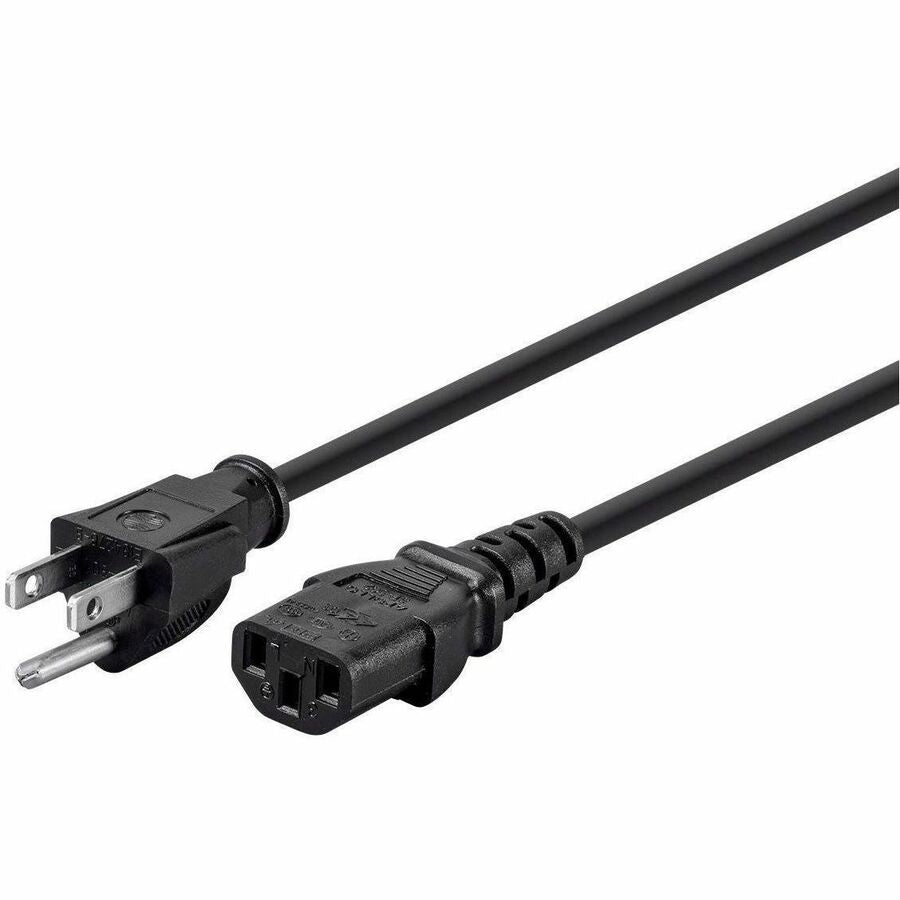 Monoprice Inc Standard Power Cord with NEMA 5-15P to IEC 60320 C13, 20 ft, Black