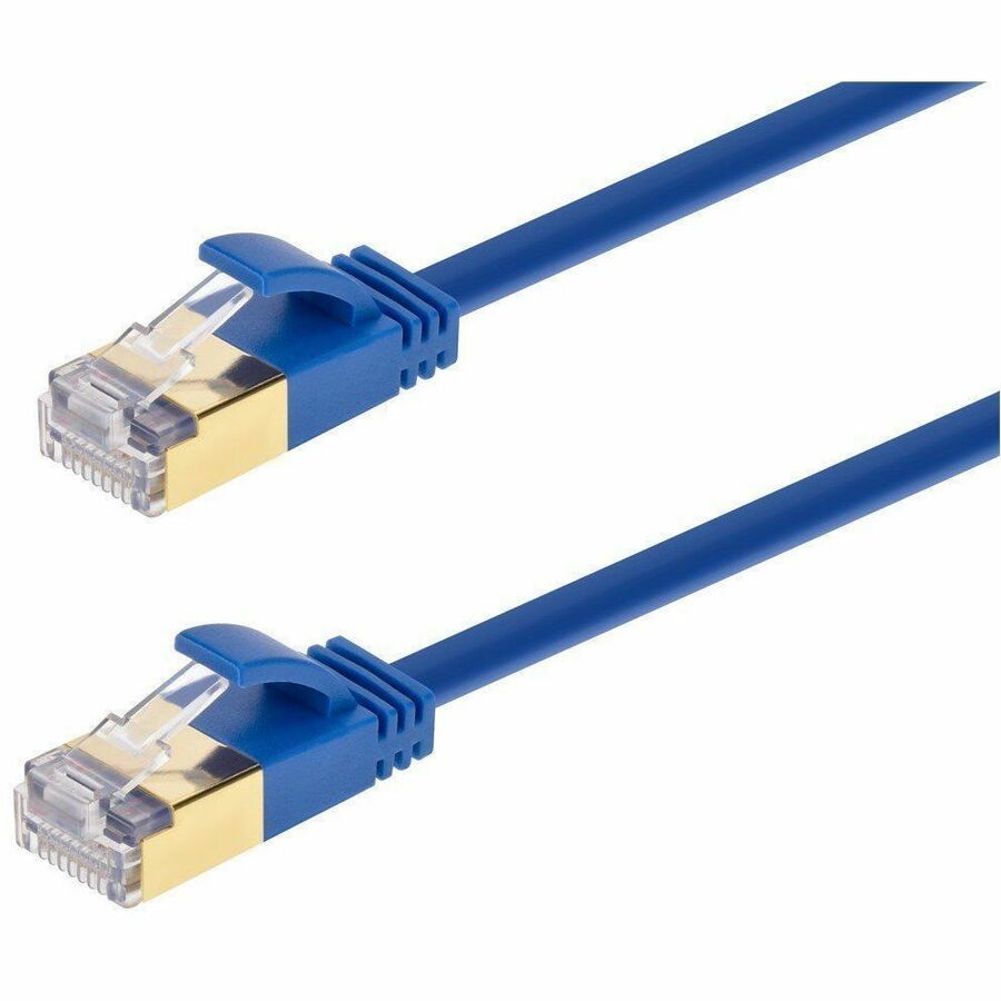 Monoprice SlimRun Patch Category 6a Network Cable - 10G Ethernet, Blue, 3 Feet