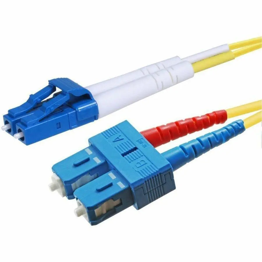 Monoprice Single-Mode Fiber Optic Cable - LC to SC Duplex, 3M, Yellow, UL Listed