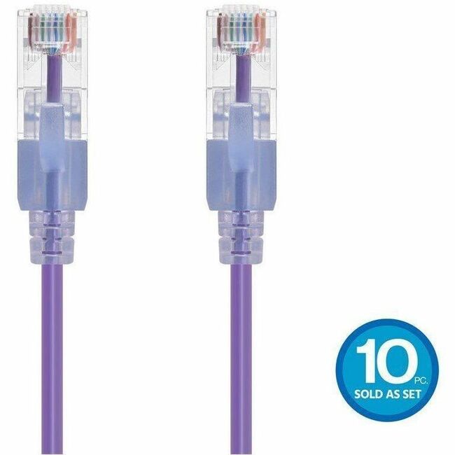 Monoprice SlimRun Patch UTP Category 6a Network Cable - 10 Gbps Performance, Slim and Flexible Design