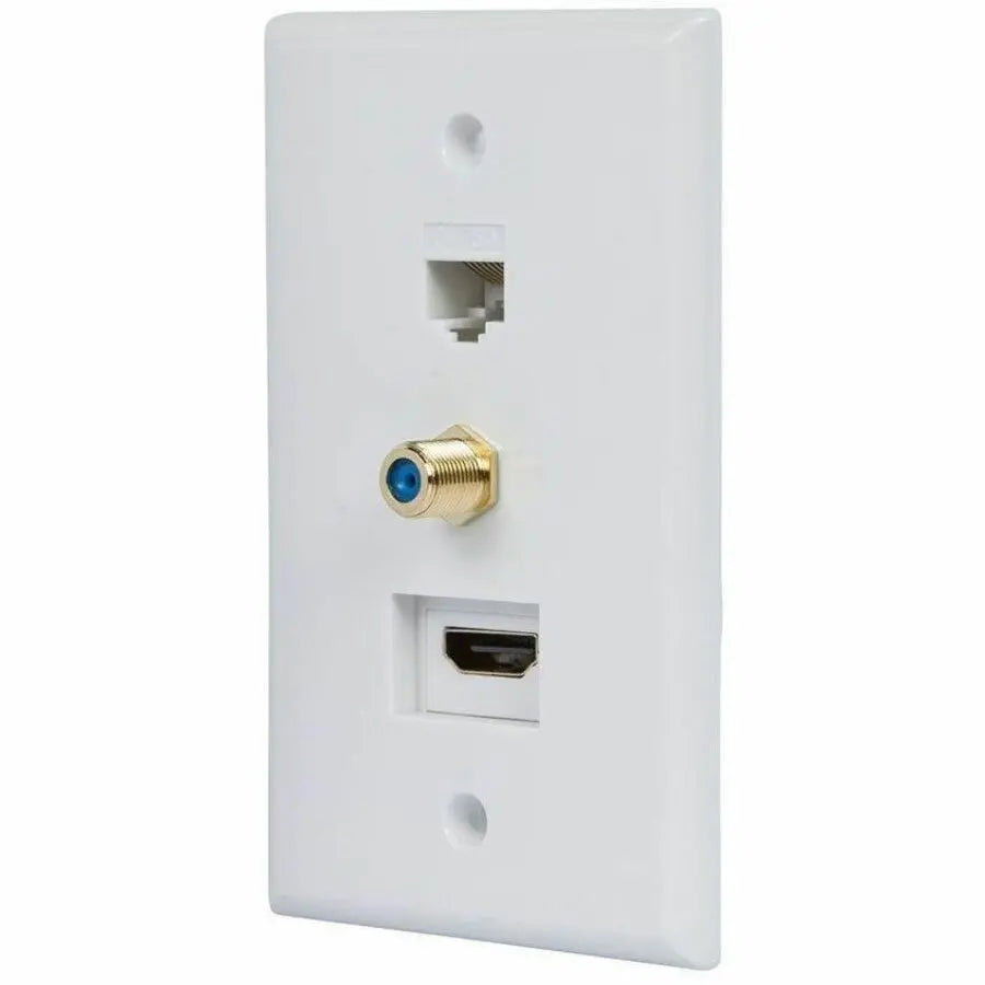 Monoprice Inc. Recessed HDMI Wall Plate with Ethernet and Coaxial Connectors - Model 12097