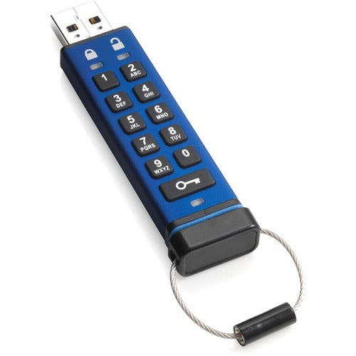 iStorage datAshur PRO 64GB USB 3.2 Gen 1 Type-A Encrypted Flash Drive, IS-FL-DA3-256-64