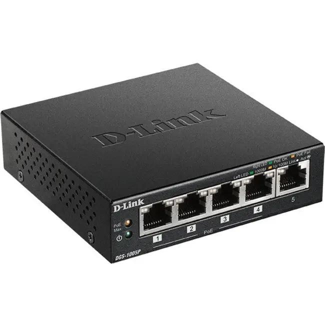 D-Link DGS-1005P 5-Port Desktop Gigabit PoE+ Switch for Small Business and Home Networks by D-Link Systems, Inc