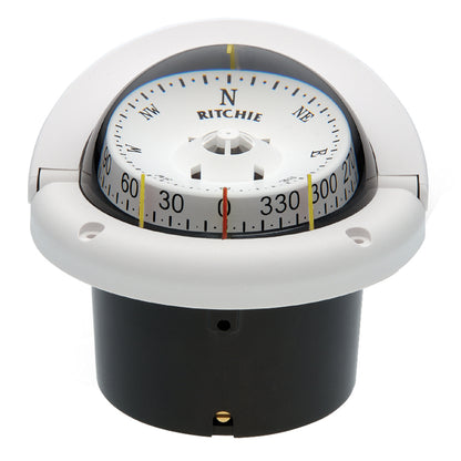 Ritchie HF-743W Helmsman Compass - Flush Mount with Green NiteVu Illumination