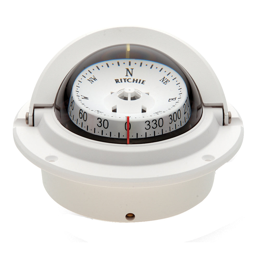 Ritchie F-83W Voyager Compass - Flush Mount Marine Navigation with Green NiteVu Illumination