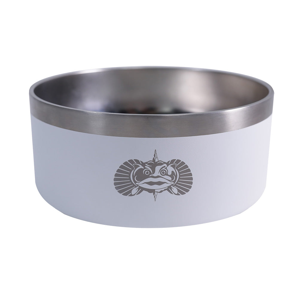 Toadfish Non-Tipping Dog Bowl - White with SmartGrip and Insulation