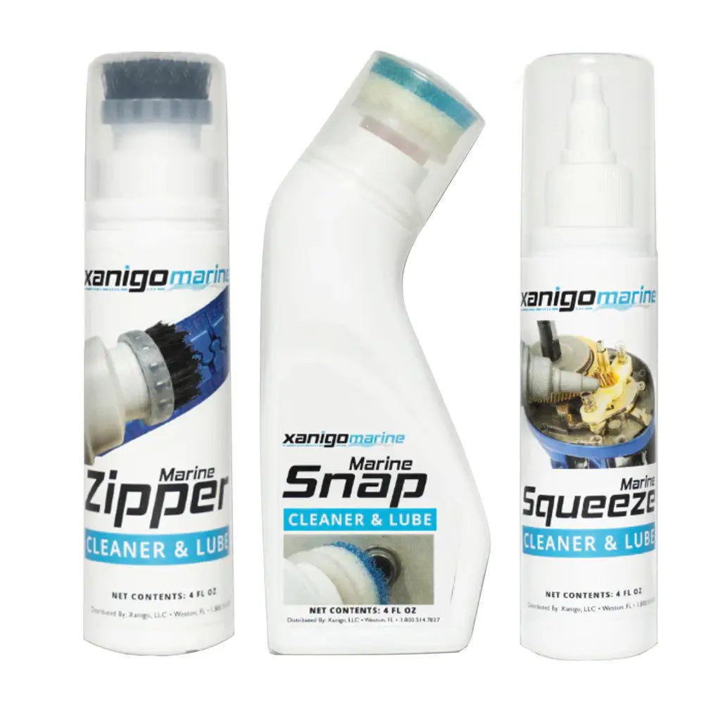 Xanigo Marine 3-Piece Marine Zipper & Snap Lube Set for Boat Maintenance
