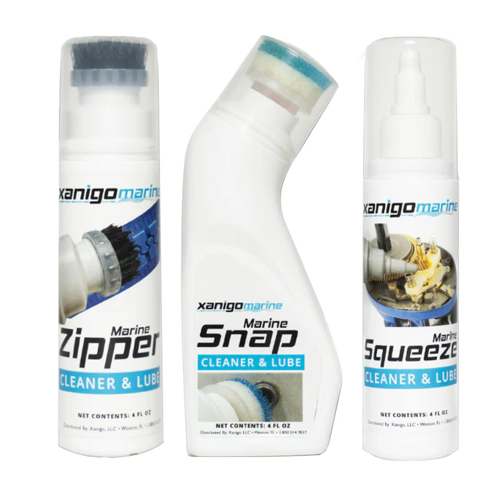 Xanigo Marine 3-Piece Marine Zipper & Snap Lube Set for Boat Maintenance