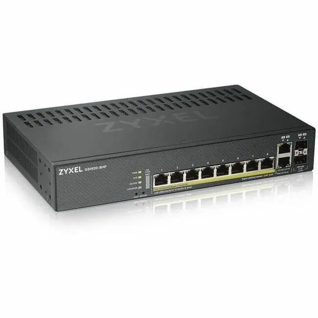 ZYXEL GS1920-8HPv2 8-Port Gigabit Smart Managed PoE Switch with Nebula Cloud Management