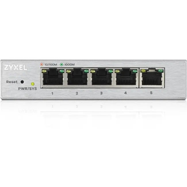 Zyxel GS1200-5 5-Port Web Managed Gigabit Ethernet Switch with VLAN, QoS, and Fanless Design