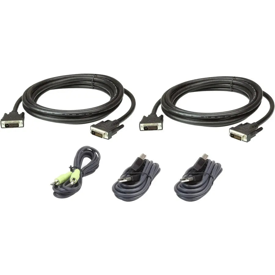 ATEN KVM-Cable - TAA Compliant Black KVM Cable for Server Connectivity and Organization