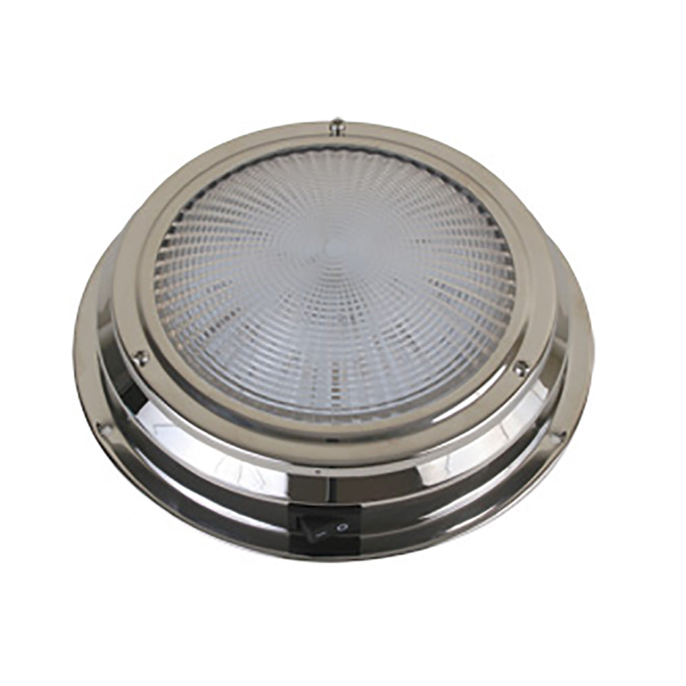 Scandvik LED Dome Light Traditional Stainless Steel 5.5-inch 12V
