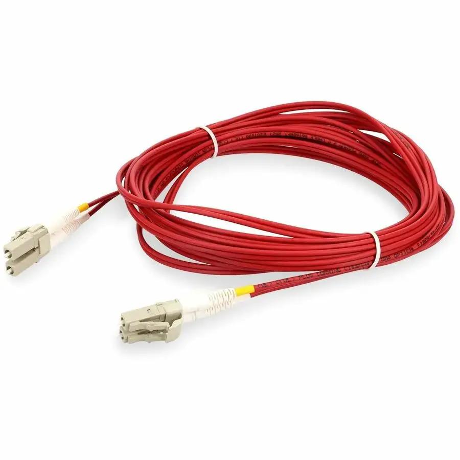 AddOn 2m LC (Male) to LC (Male) Red OM3 Duplex Fiber Optic Patch Cable by AddOn
