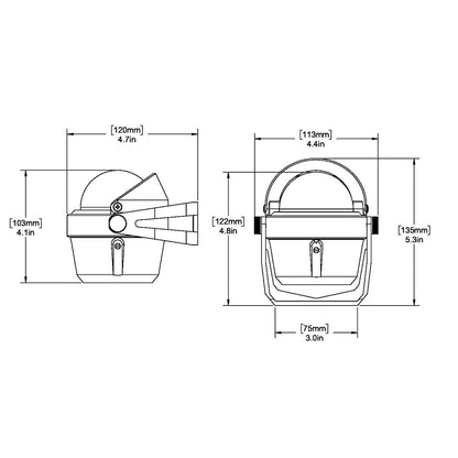 Ritchie RA-91 RitchieAngler Compass with Bracket Mount and No-Glare Finish
