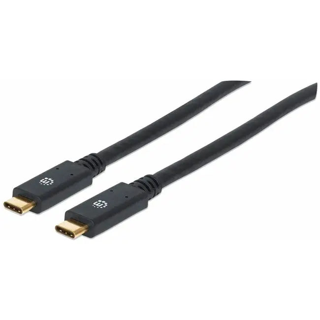Manhattan USB 3.0 Type-C Device Cable (Model 354905) – 6.6 ft, Black, Fast Data Transfer & Charging