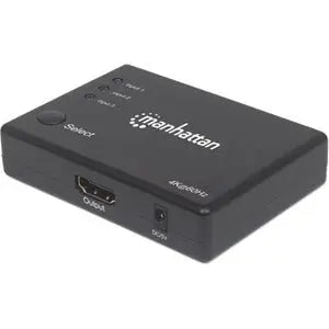 Manhattan IC Intracom 4K Compact 3-Port HDMI Switch - Connect 3 UHD Sources to Single Display