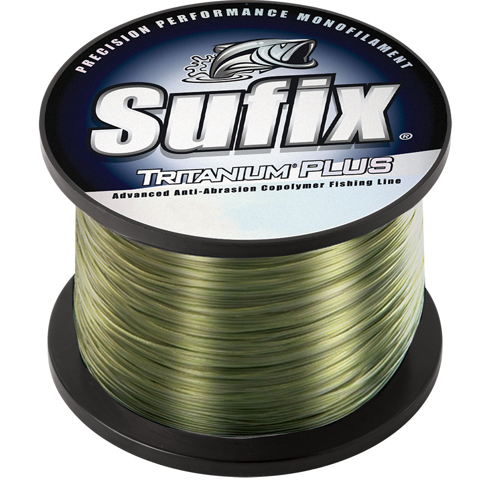 Sufix Tritanum Plus 40 lb Dark Green Braided Fishing Line - 370 Yards for Surfcasting and Heavy Cover