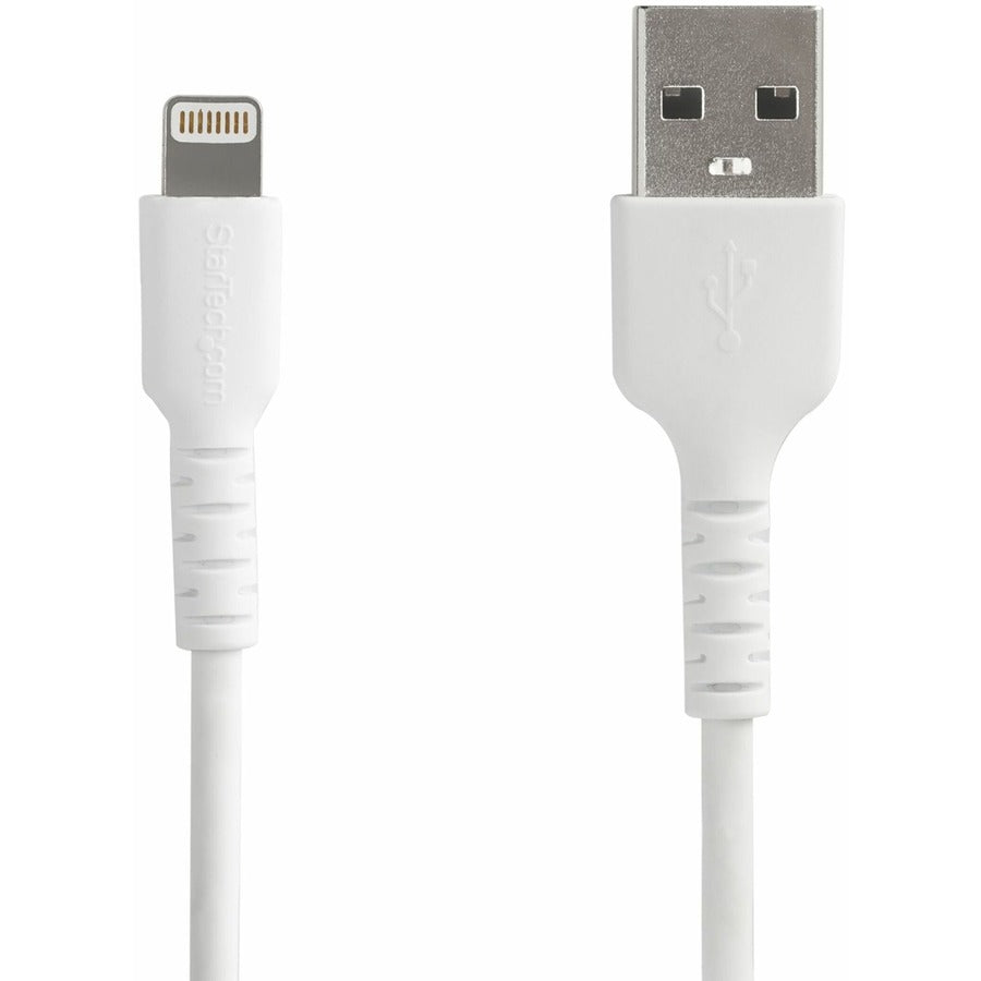 StarTech.com 6 ft. USB-A to Lightning Cable - MFi Certified, Heavy Duty, Rugged Design for Apple Devices - White