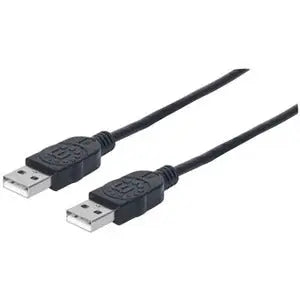 Manhattan IC Intracom Hi-Speed USB A to A Cable 1 Meter - Black
