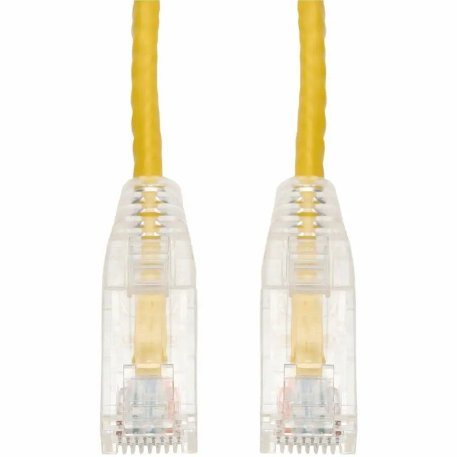 AddOn 15ft Yellow CAT 6 Slim PVC Ethernet Cable with Snagless Clear-Claw RJ-45 Male Connectors