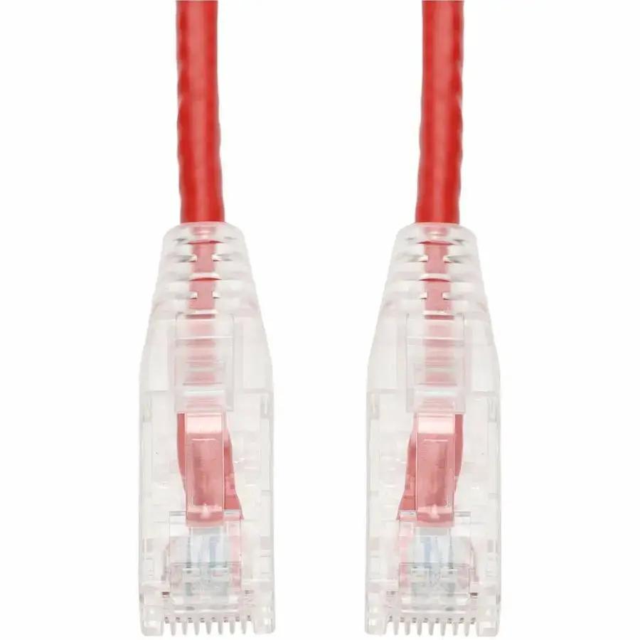 AddOn 3ft Red CAT 6 Slim PVC Ethernet Cable with Snagless RJ-45 Male Connectors by ADDON