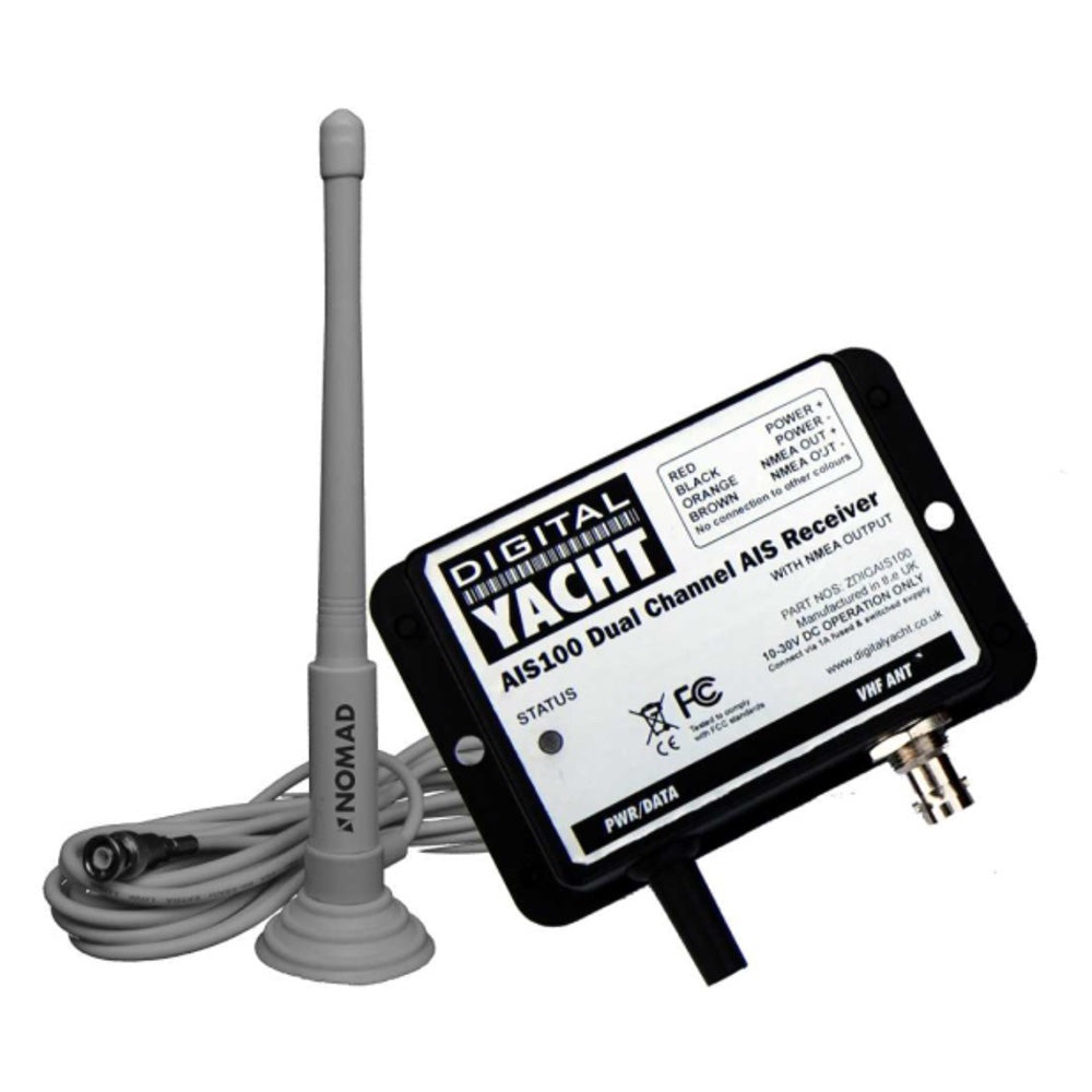 Digital Yacht AIS100 AIS USB Receiver with QMax Portable VHF Antenna