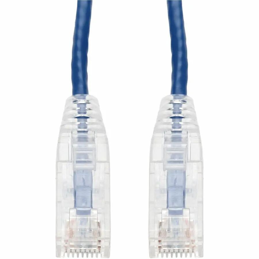 AddOn 3ft Blue CAT 6A Slim PVC Ethernet Cable Snagless Clear-Claw RJ-45 Male to Male by ADDON