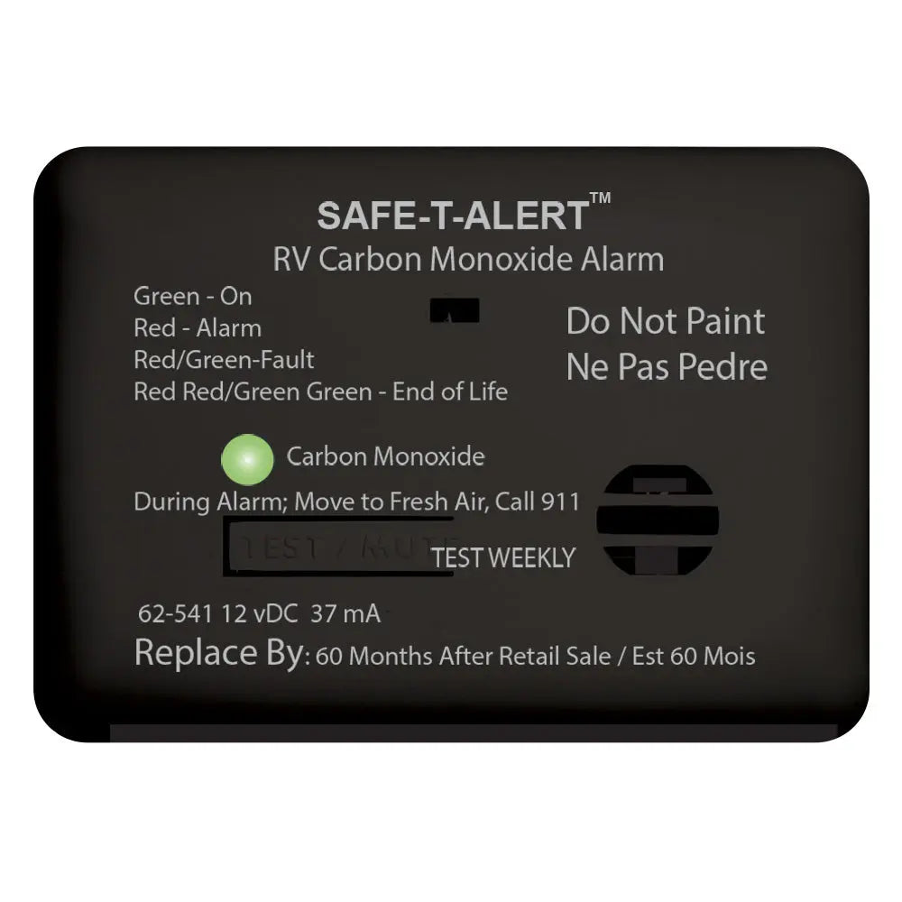 Safe-T-Alert 62 Series Carbon Monoxide Alarm - 12V RV Surface Mount - Black