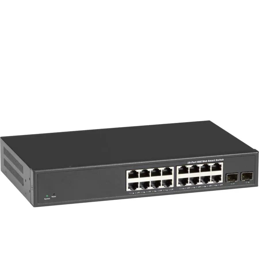Black Box Corporation LGB2118A-R2 Web Smart Eco Fanless Gigabit Ethernet Switch - 18 Ports with Fiber SFP Support by BLACK BOX CORPORATION