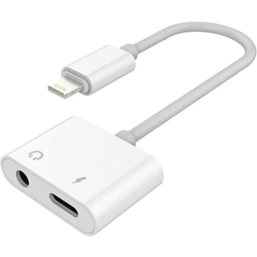 4XEM Dual Port 8-pin Lightning and 3.5mm Audio Adapter (Part #4X8PIN35SPLITTER)