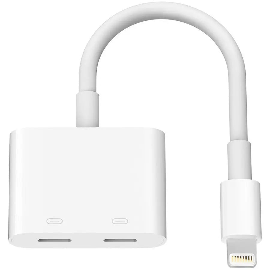 4XEM Dual Port 8 Pin Lightning Splitter for iPhone – Simultaneous Charging and Audio Output
