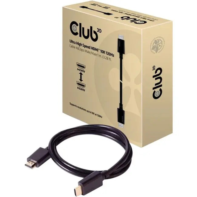 Club 3D Ultra High Speed HDMI™ Cable 10K 120Hz 48Gbps M/M - 1 meter