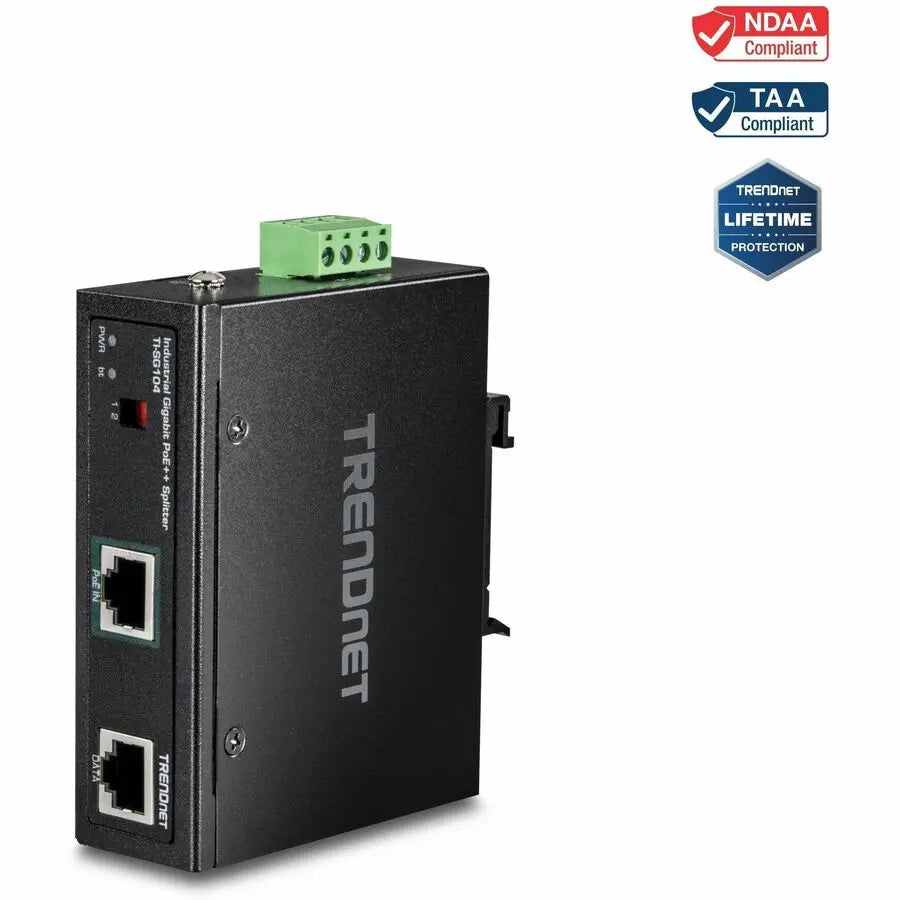 TRENDnet TI-SG104 Industrial Gigabit PoE++ Splitter for Extreme Environments