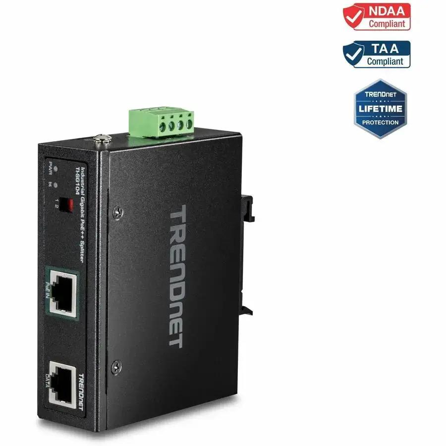TRENDnet TI-SG104 Industrial Gigabit PoE++ Splitter for Extreme Environments by TRENDnet