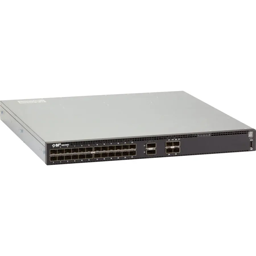 Black Box EMS10G28 28-Port 10-Gigabit Ethernet Network Switch with Redundant Power Supplies