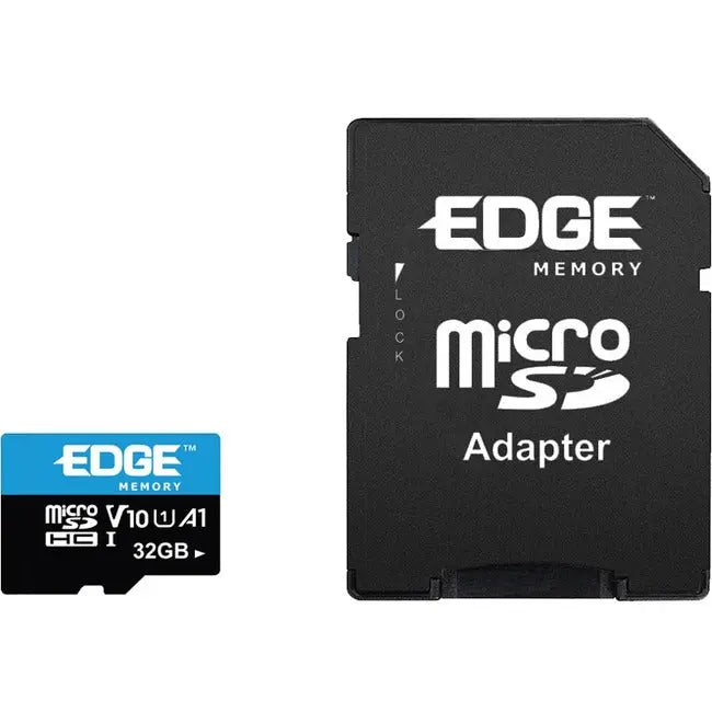 Edge Memory 32GB microSDHC Card with Adapter - Waterproof Shockproof UHS-I (U1) for Mobile Devices