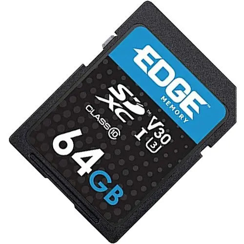 Edge Memory 64GB SDXC Card for 4K Video Recording and Digital Storage