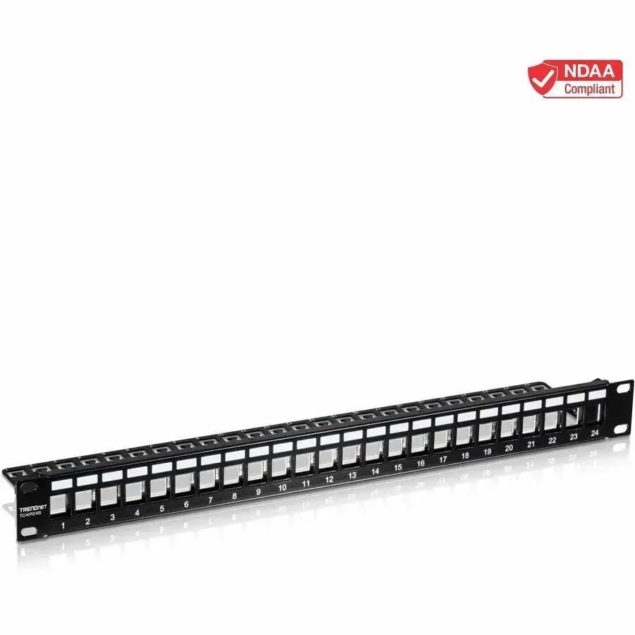 TRENDnet TC-KP24S 24-Port Shielded Keystone Patch Panel for High-Density Network Applications by TRENDnet