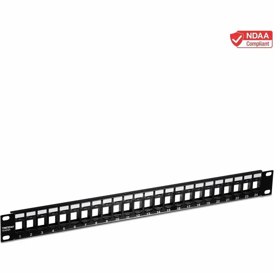 TRENDnet TC-KP24 24-Port Blank Keystone Patch Panel for Rackmount Ethernet Networks by TRENDnet