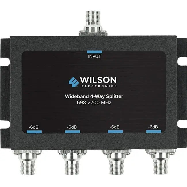 Wilson Electronics 75 Ohm 4-Way Splitter – RF Signal Distribution for Indoor and Outdoor Use