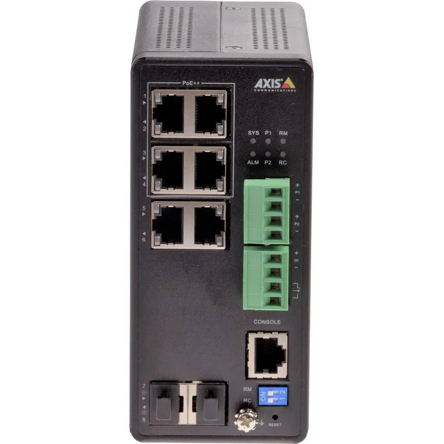 Axis Communications T8504-R Industrial PoE Switch - Managed 4-Port Gigabit with Dual SFP and Rugged Design