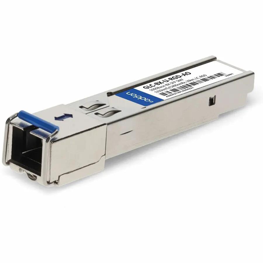 AddOn Cisco® GLC-BX-U-RGD Compatible 1000Base-BX SFP Transceiver - Single-Mode Fiber, 10 km Range, 1310nm Tx / 1490nm Rx, LC Connector by AddOn